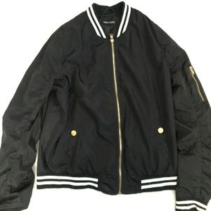 Girls black block padded windbreaker